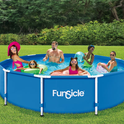 12' x 30" Outdoor Activity Round Frame Above Ground Swimming Pool Set (Used)