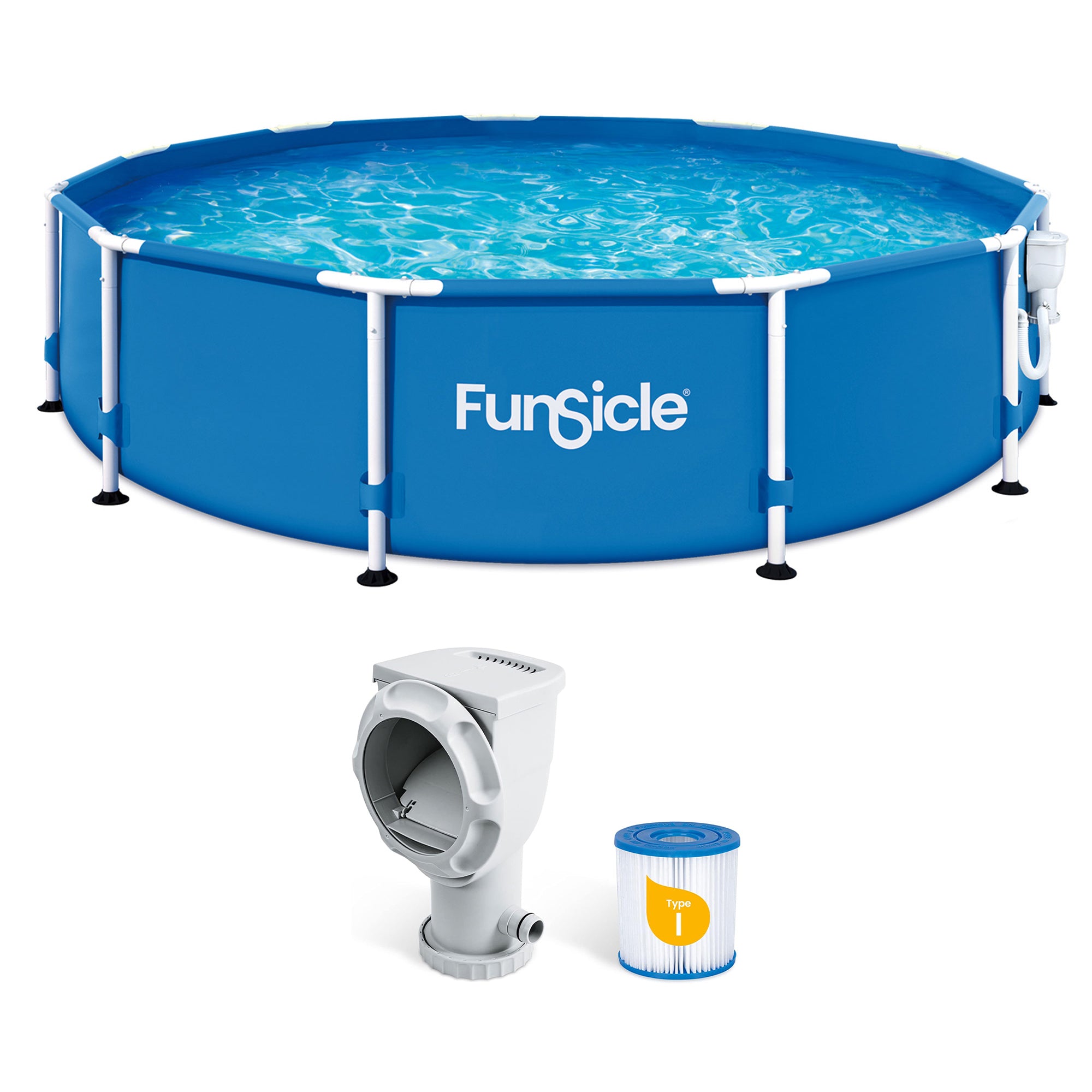 12' x 30" Outdoor Activity Round Frame Above Ground Swimming Pool Set (Used)
