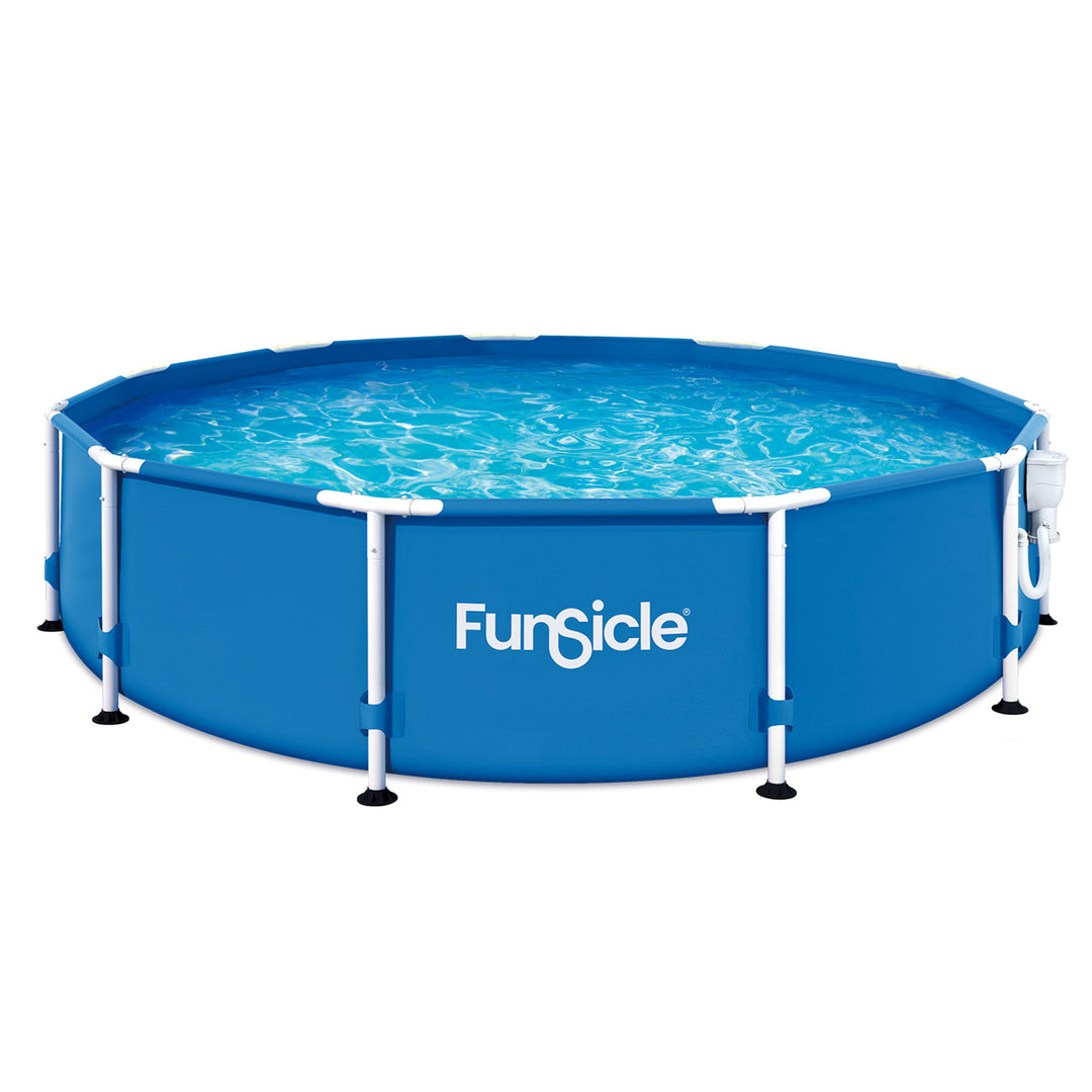 Funsicle 12' x 30" Outdoor Round Frame Above Ground Swimming Pool Set(Open Box)