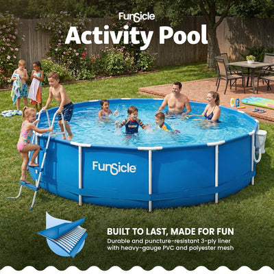 15' x 36" Outdoor Activity Round Frame Above Ground Swimming Pool Set (Open Box)