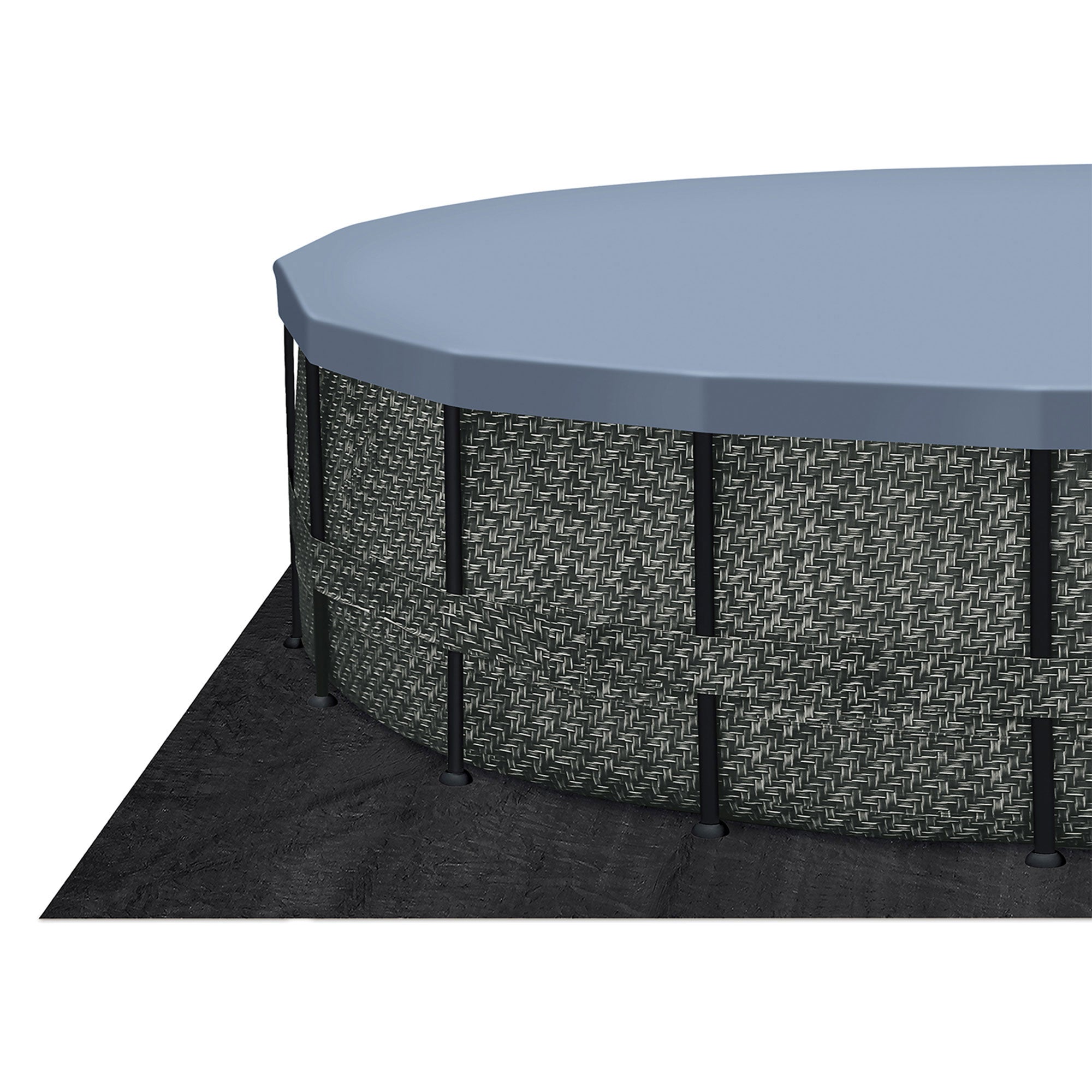 Funsicle 20' x 48" Oasis Round Outdoor Above Ground Swimming Pool, Herringbone