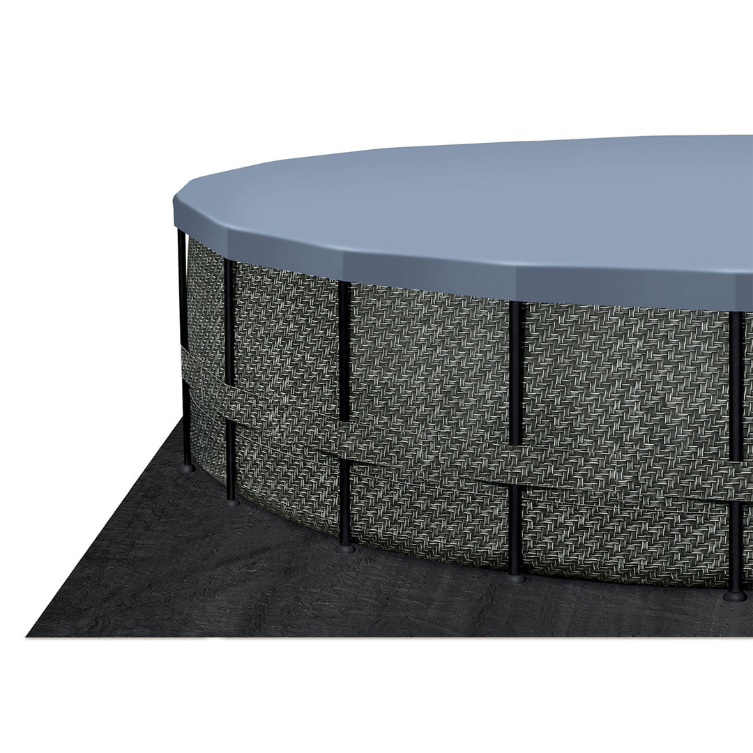 Funsicle 22' x 52" Oasis Round Outdoor Above Ground Swimming Pool, Herringbone