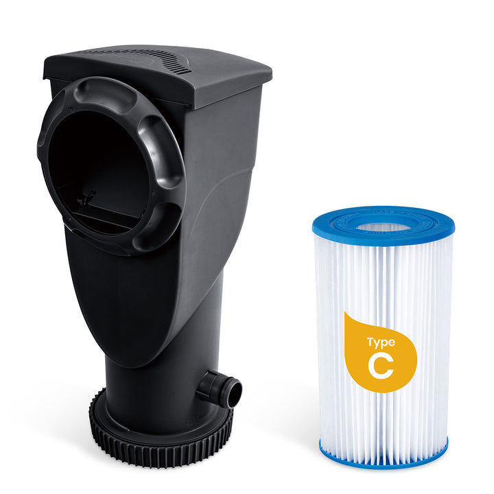 16'x8'x42" Oasis Rectangle Outdoor Above Ground Swimming Pool, Gray (Open Box) - VMInnovations