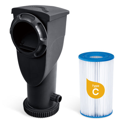 Funsicle 18ft x 9ft x 52in Oasis Rectangular Pool, Dark Herringbone (Open Box) - VMInnovations