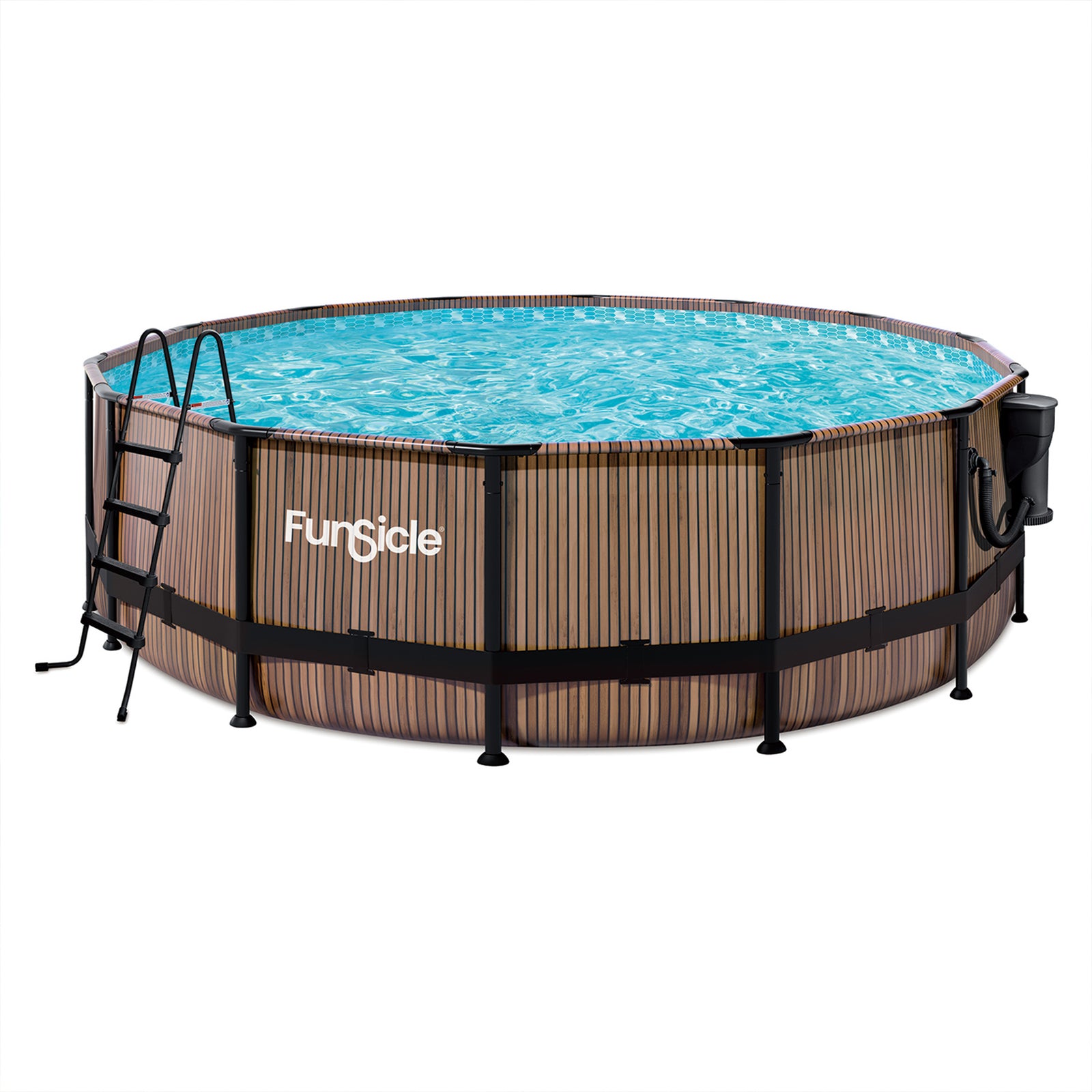 Funsicle 16'x48" Oasis Round Above Ground Swimming Pool, Natural Teak(For Parts) - VMInnovations