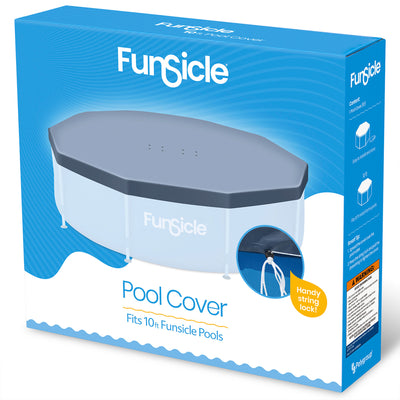 Funsicle 10ft Round  Frame Pool Debris Cover, Accessory Only, Gray (Used)