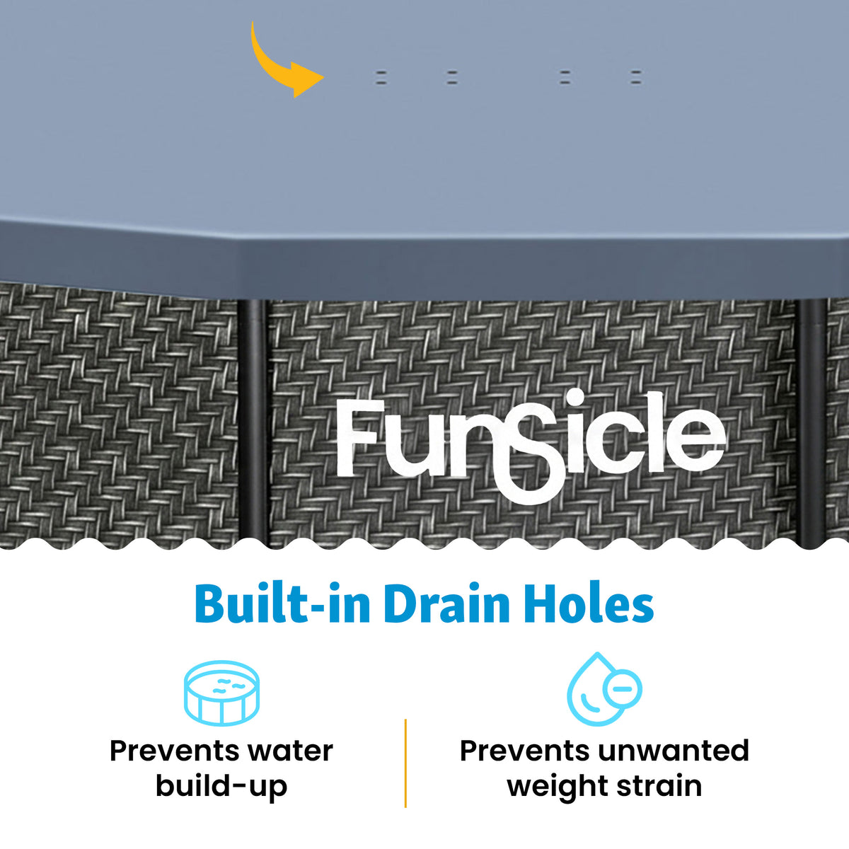 Funsicle 16Ft Round Frame Pool Cover w/ String Lock, Cover Only, Gray (Open Box)