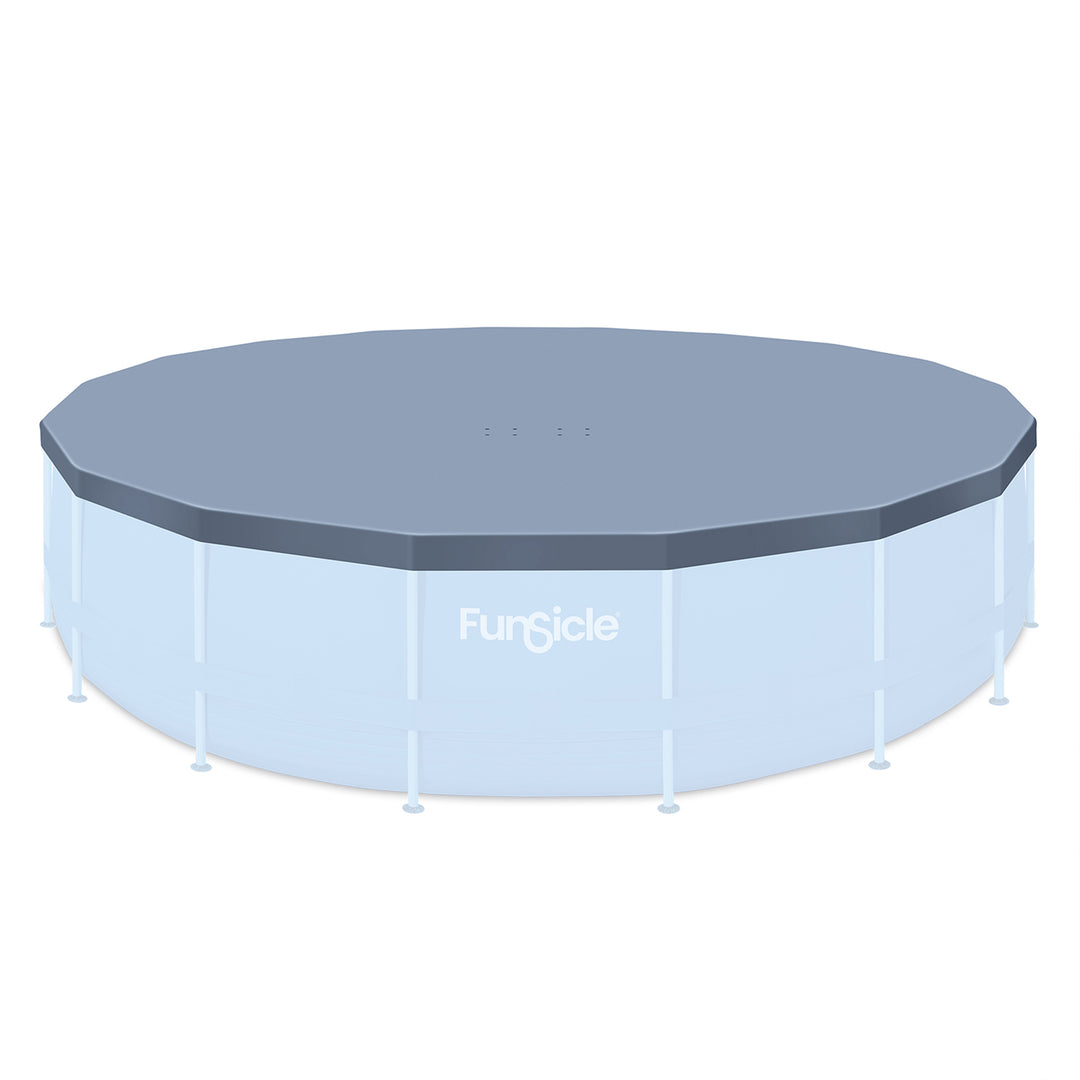 Funsicle 20ft Round Above Ground Frame Pool Debris Cover, Accessory Only, Gray