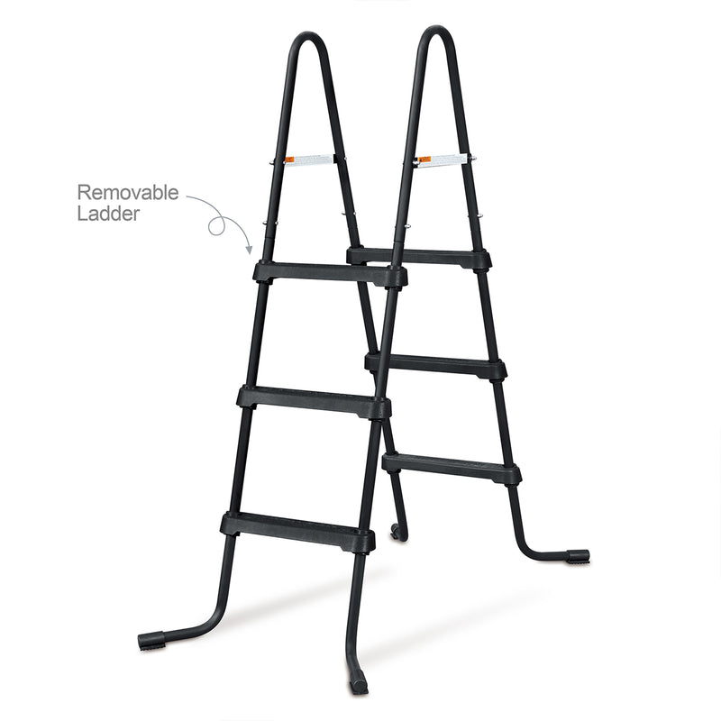 Funsicle 36" SureStep 3 Stair Outdoor Above Ground Swimming Pool Ladder, Black