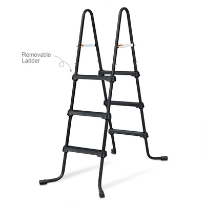 Funsicle 36" SureStep 3 Stair Above Ground Swimming Pool Ladder, Black(Open Box)