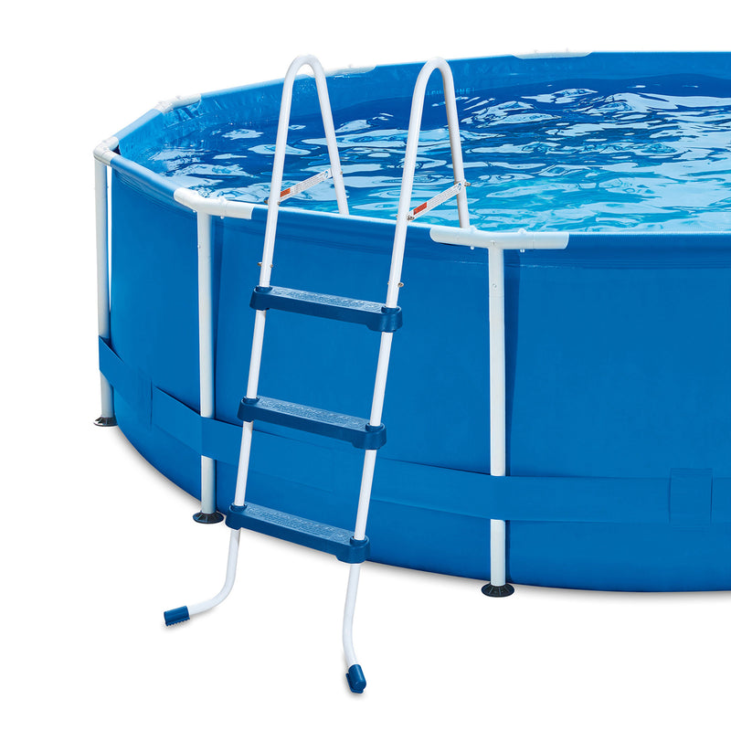 Funsicle 42 Inch SureStep 3 Stair Outdoor Above Ground Swimming Pool Ladder