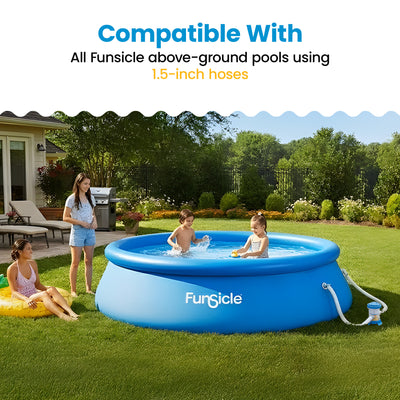 Funsicle 59"x1.5" Universal Replacement Hose Kit for Above Ground Swimming Pool - VMInnovations