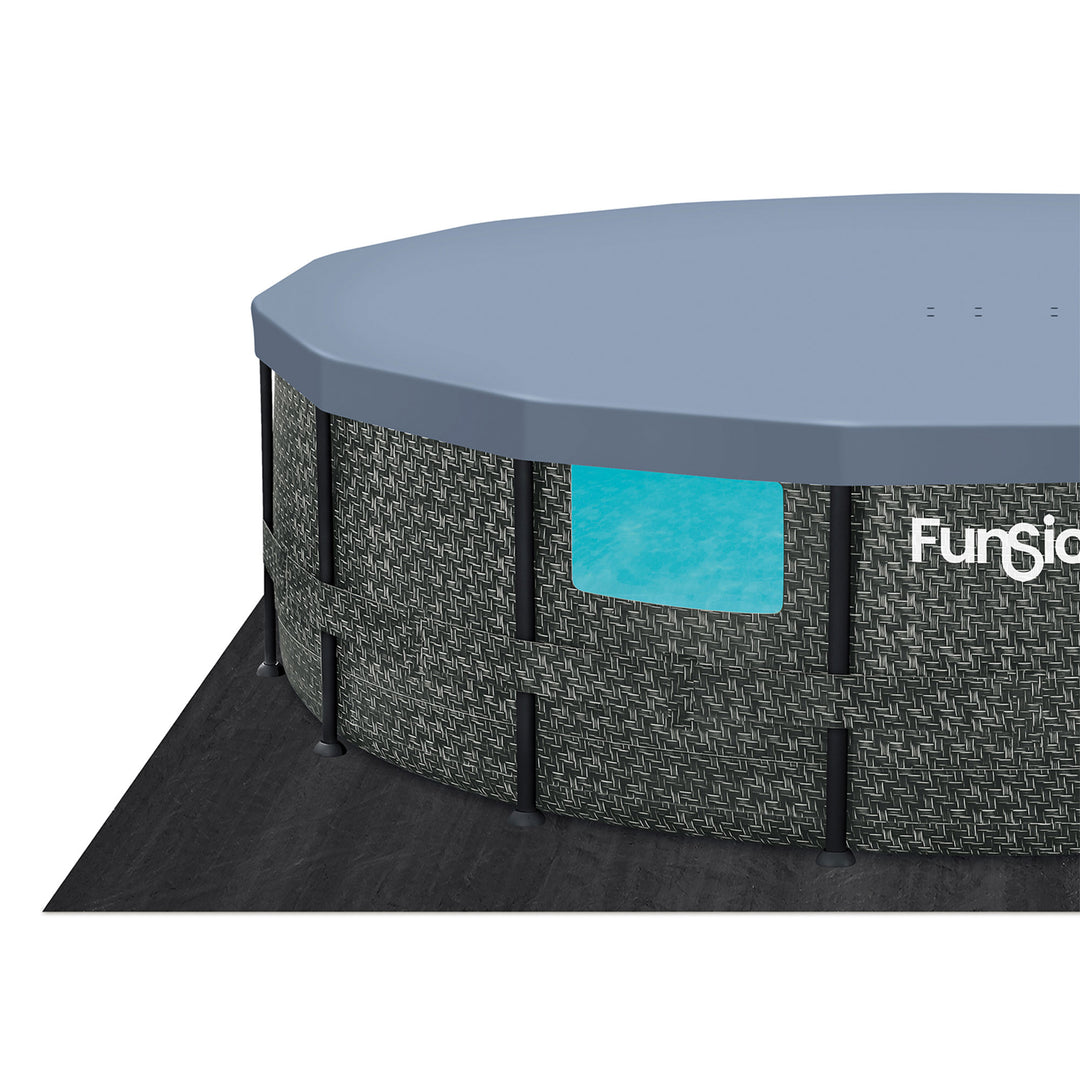 Funsicle 16' x 48" Crystal Vue Oasis Above Ground Swimming Pool Set, Herringbone