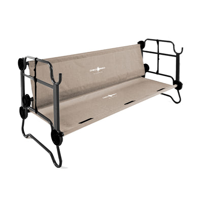 Disc-O-Bed Large Cam-O-Bunk Double Cot and 3 Shelf 6 Compartment Hanging Cabinet - VMInnovations