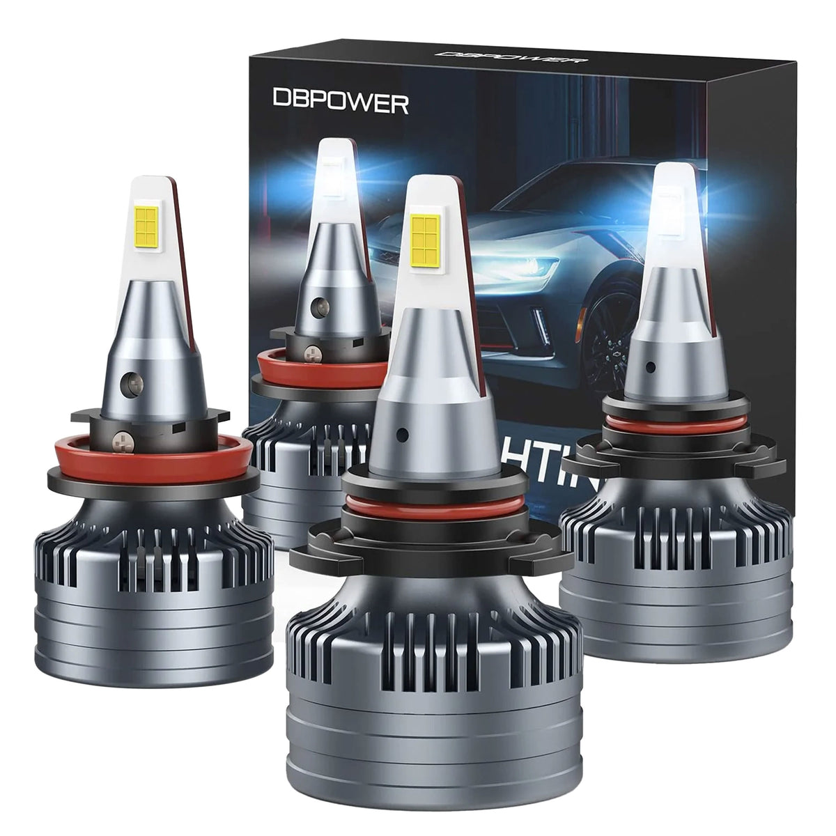 100W LED 20000 Lumen Automotive Vehicle Headlight Bulbs (Set of 4) (Open Box)