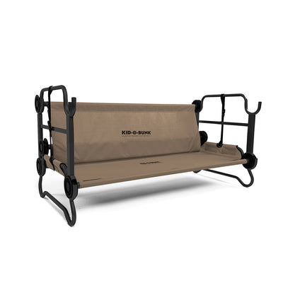 Disc-O-Bed Large & Youth Cam-O-Bunk Benchable Double Cot w/Organizers (2 Pack) - VMInnovations