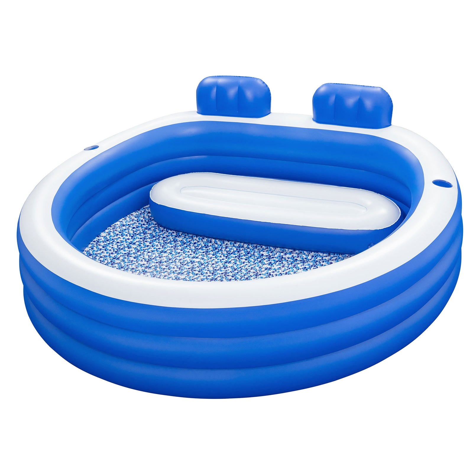 H2OGO! Splash Paradise Inflatable Family Pool with Headrests and Cup Holders - VMInnovations