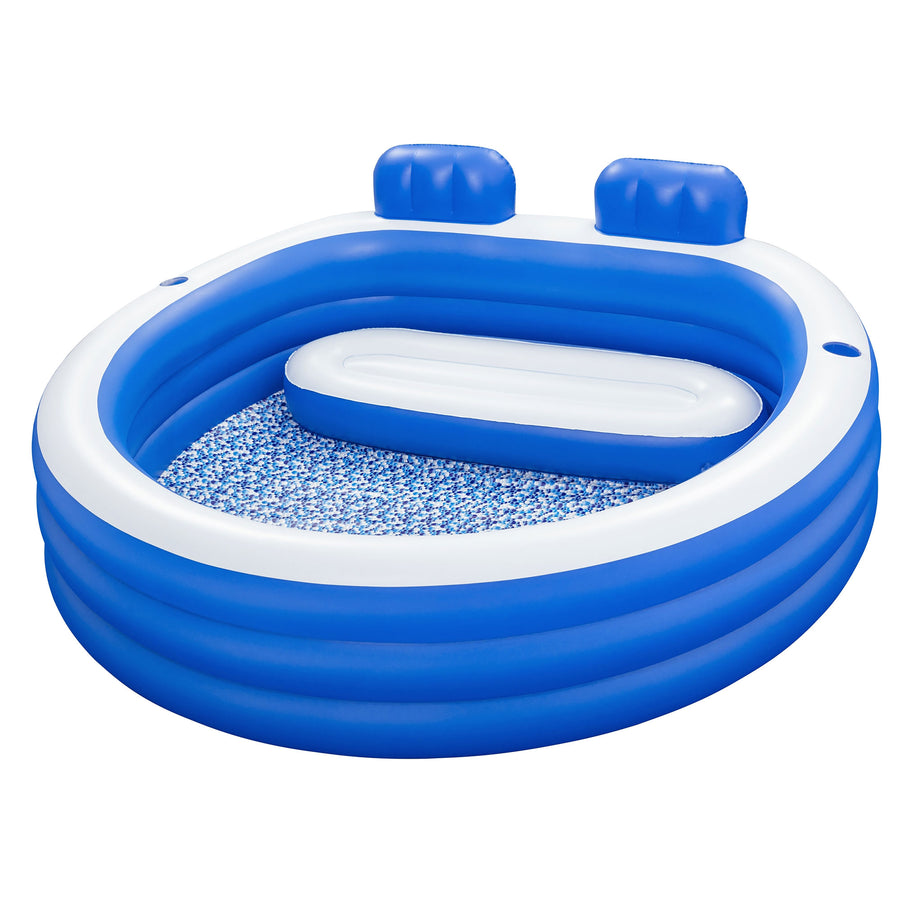 H2OGO! Splash Paradise Inflatable Family Pool with Headrests&Cup Holders (Used) - VMInnovations