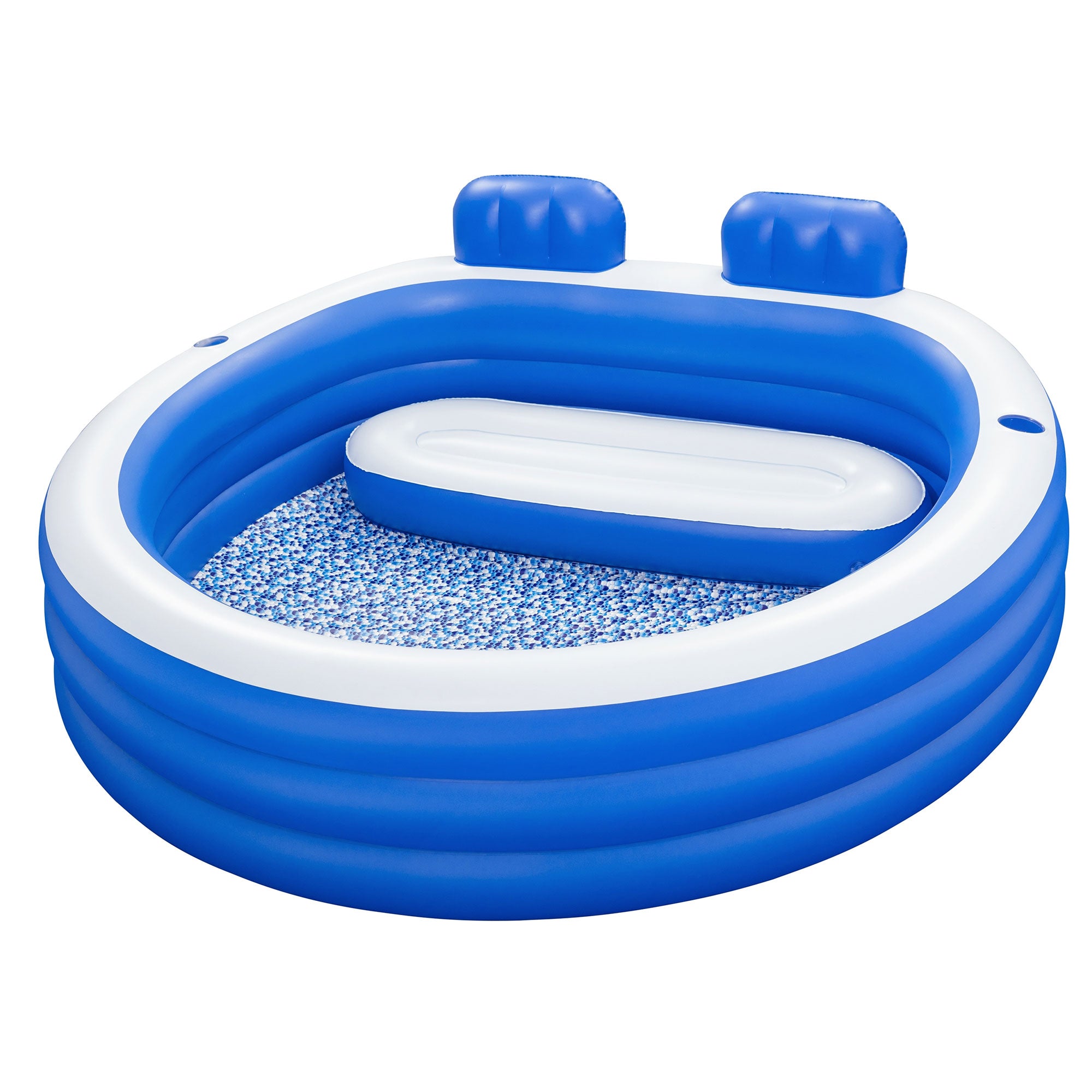 H2OGO! Splash Paradise Inflatable Pool with Headrests and Cup Holders (Open Box) - VMInnovations