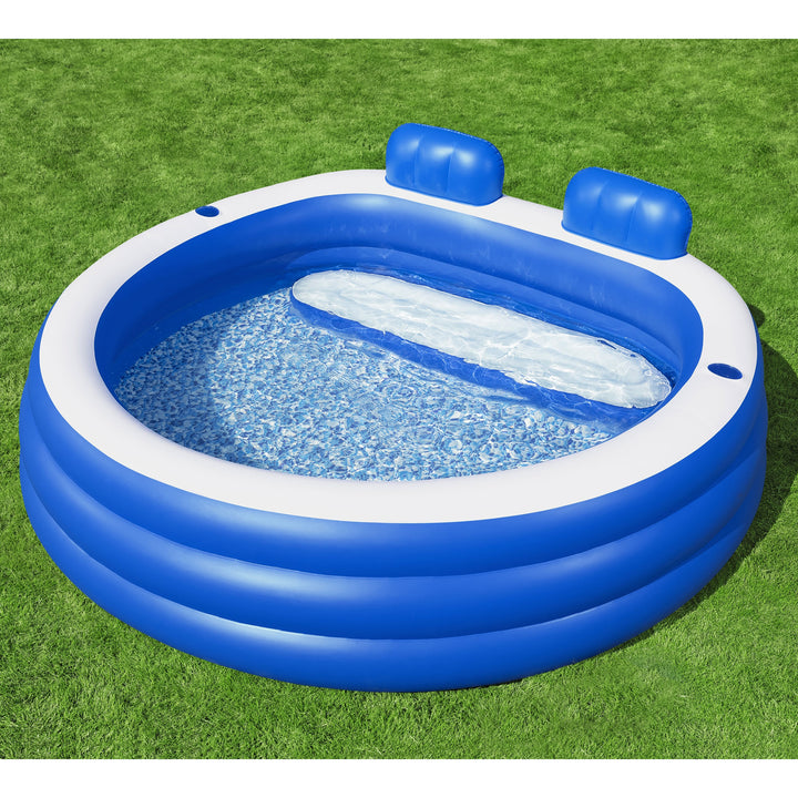 H2OGO! Splash Paradise Inflatable Family Pool with Headrests&Cup Holders (Used) - VMInnovations