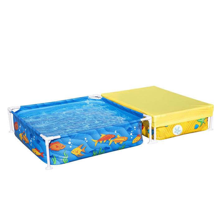 US Silica 50 Lb Lighthouse Comfortable Play Sand Bundled w/ Kiddie Pool, Sandpit