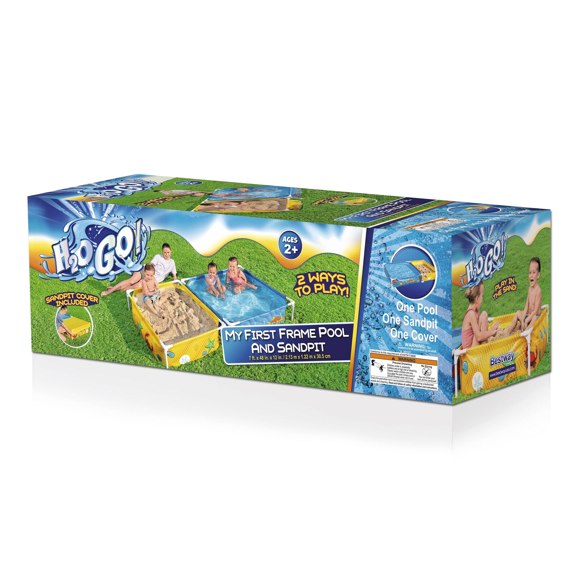 H2OGO! My First Above Ground DuraPlus Kiddie Pool and Sandpit with Cover (Used)