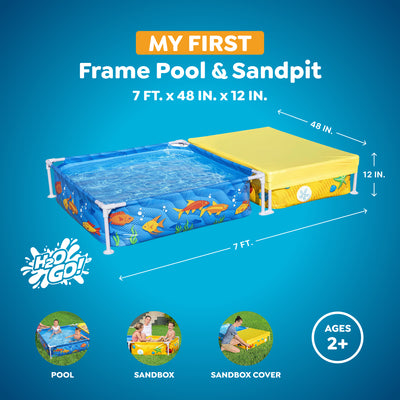 H2OGO! My First Frame Above Ground DuraPlus Kiddie Pool and Sandpit with Cover - VMInnovations