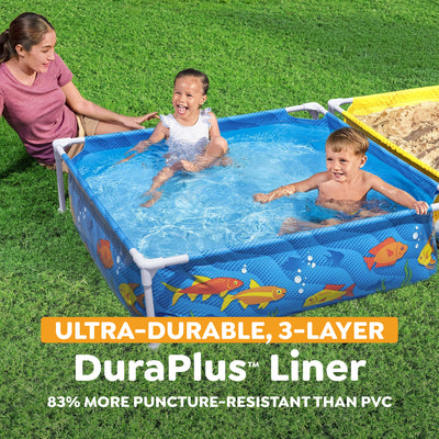 H2OGO! My First Frame Above Ground DuraPlus Kiddie Pool and Sandpit with Cover - VMInnovations