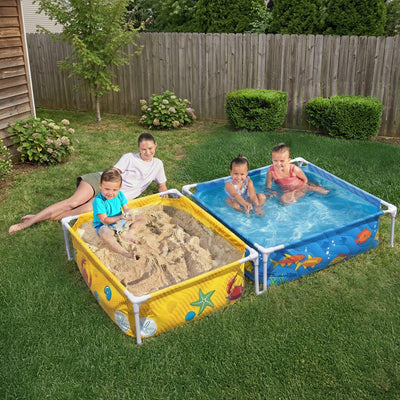 H2OGO! My First Frame Above Ground DuraPlus Kiddie Pool and Sandpit with Cover - VMInnovations