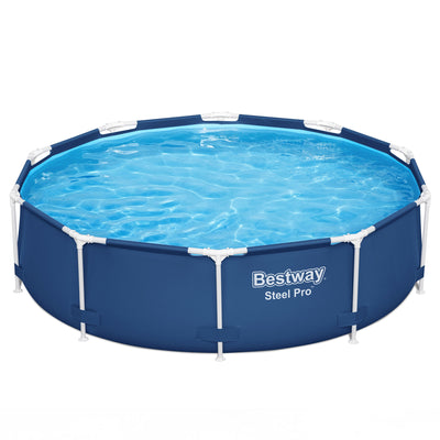 Bestway Steel Pro 10'x30" Above Ground Swimming Pool Set with Filter Pump (Used)