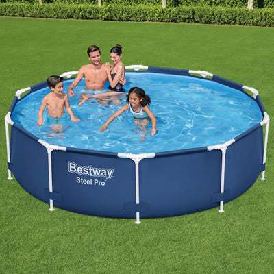 Bestway Steel Pro 10'x30" Above Ground Swimming Pool Set with Filter Pump (Used)