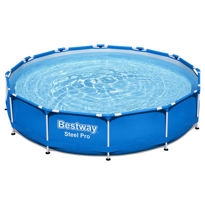 Bestway Steel Pro 12'x30" Round Above Ground Swimming Pool Set with Filter Pump