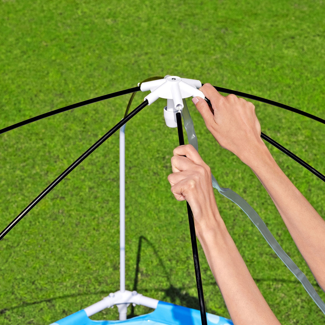 Bestway 6' x 20" Above Ground Kids Swimming Pool with Shaded Canopy, Sea (Used) - VMInnovations