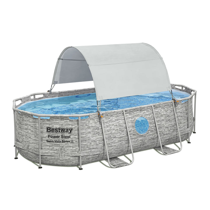 Bestway Flowclear UPF 40+ Canopy -> 6'-11' Wide Rectangular/Oval Pools(Open Box)