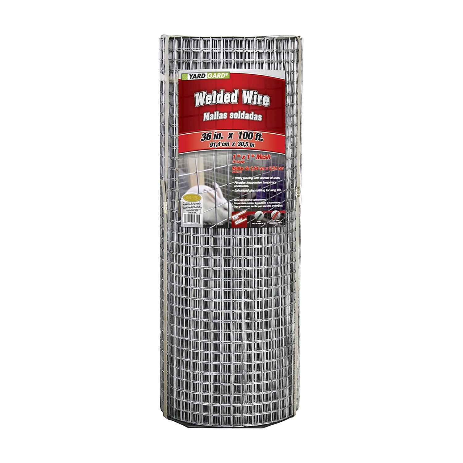 YardGard 3' x 100' 1 x 1" Square Mesh Poultry Netting Garden Fence(Open Box) - VMInnovations
