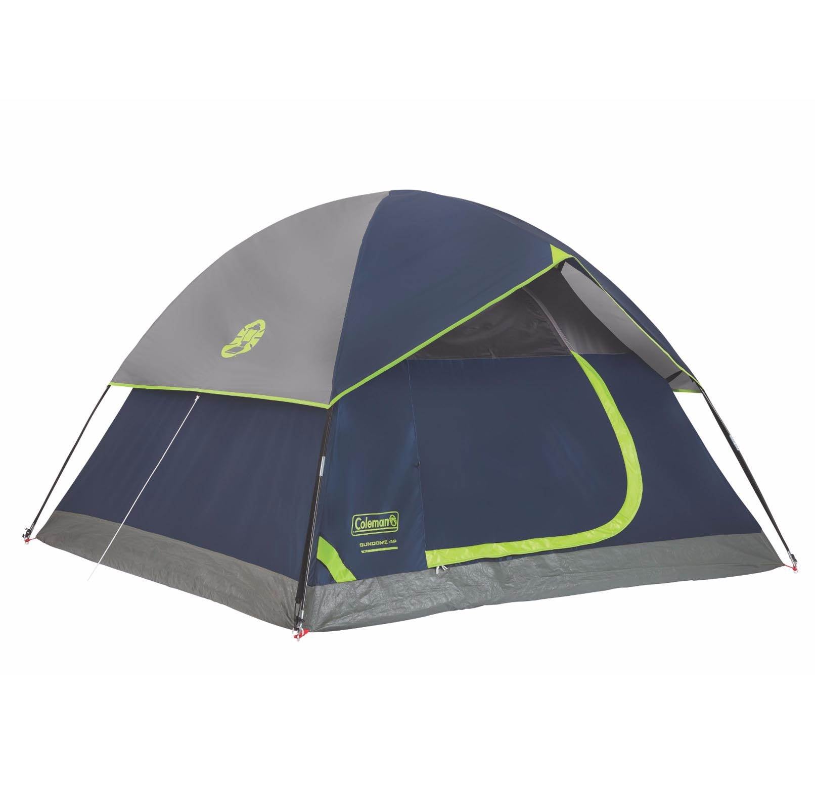 Coleman Sundome 4 Person Hiking Tent w/ Rainfly Awning, 9' x 7' | Used