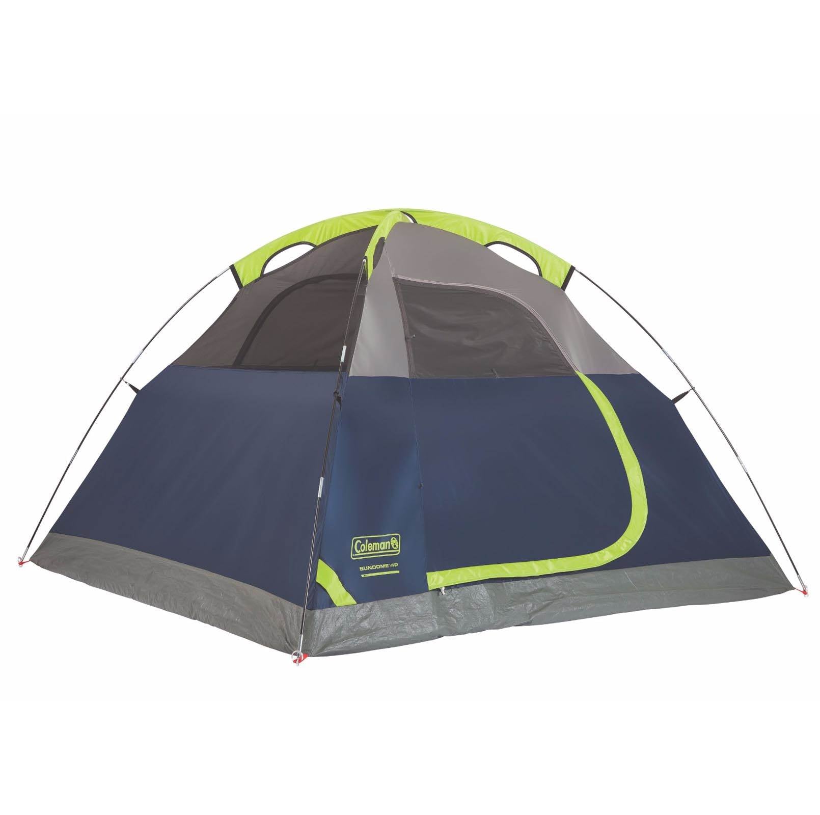 Coleman Sundome 4 Person Outdoor Hiking Camping Tent w/ Rainfly - Open Box