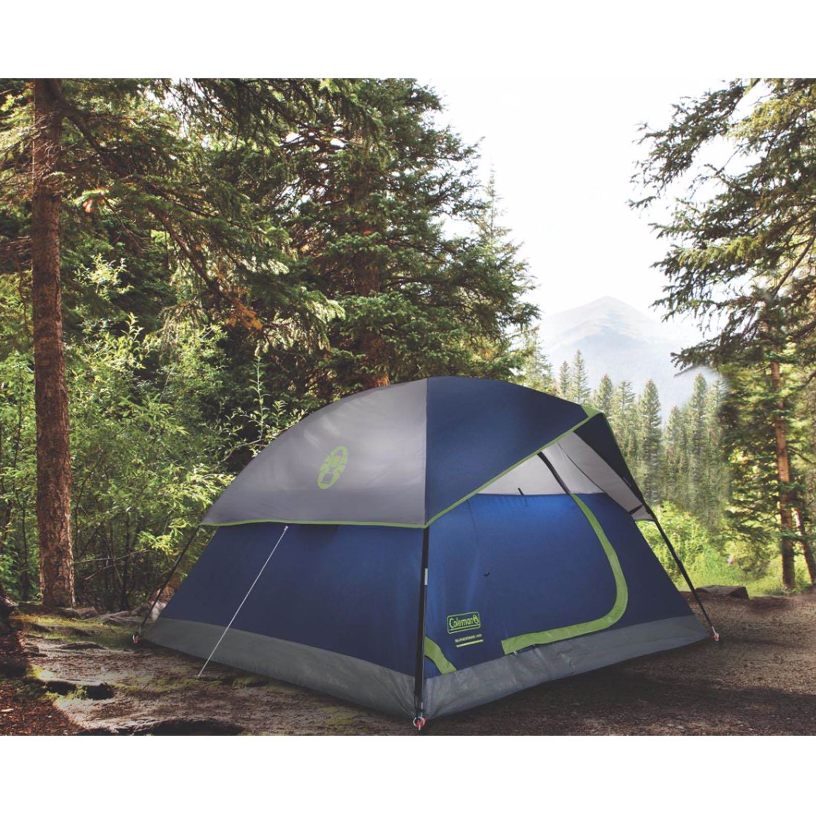Coleman Sundome 4 Person Outdoor Hiking Camping Tent w/ Rainfly - Open Box
