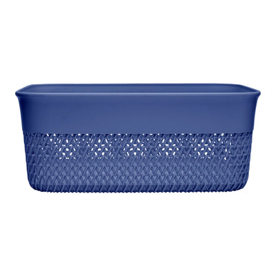 Life Story Lightweight Heavy Duty Storage Woven Basket 10 Quarts, Blue (12 Pack)