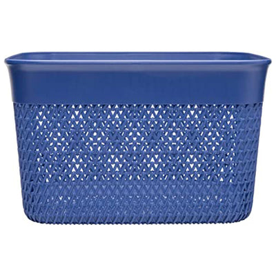 Life Story Lightweight Heavy Duty Storage Woven Basket 16 Quarts, Blue (6 Pack) - VMInnovations