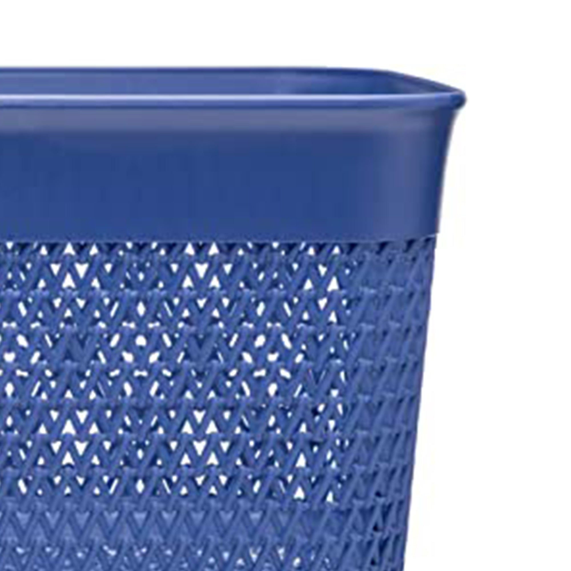 Life Story Lightweight Heavy Duty Storage Woven Basket 16 Quarts, Blue (6 Pack) - VMInnovations