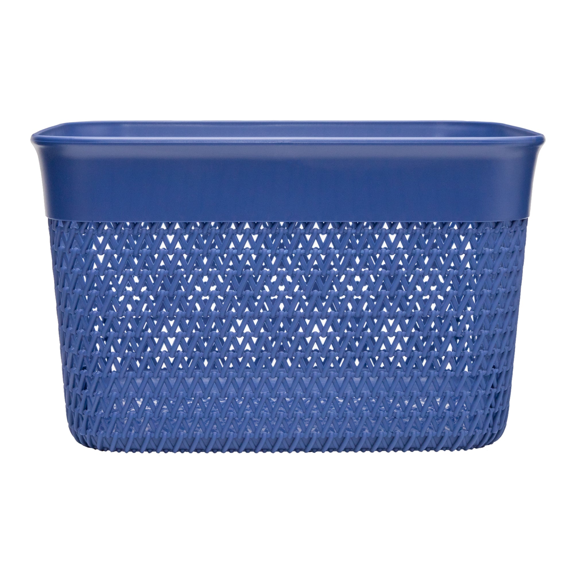 Life Story Lightweight Heavy Duty Storage Woven Basket 16 Quarts, Blue (12 Pack) - VMInnovations