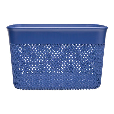 Life Story Lightweight Heavy Duty Storage Woven Basket 16 Quarts, Blue (12 Pack) - VMInnovations