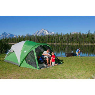 COLEMAN Evanston 6 Person Outdoor Screened Camping Tent | 14' x 10' (Open Box)