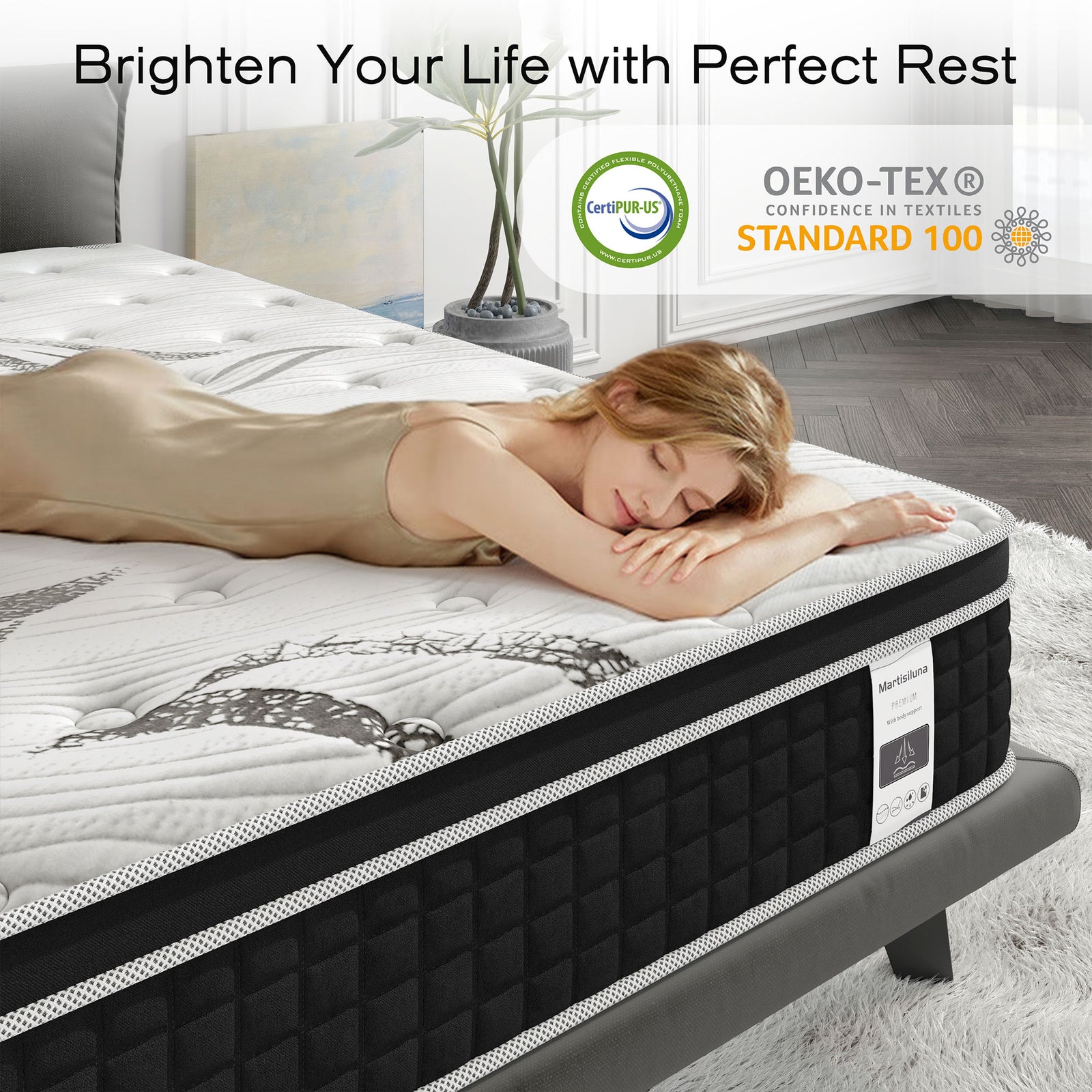 10.5 In Hybrid Gel Memory Foam Mattress with Coil Innerspring, Twin (Used) - VMInnovations
