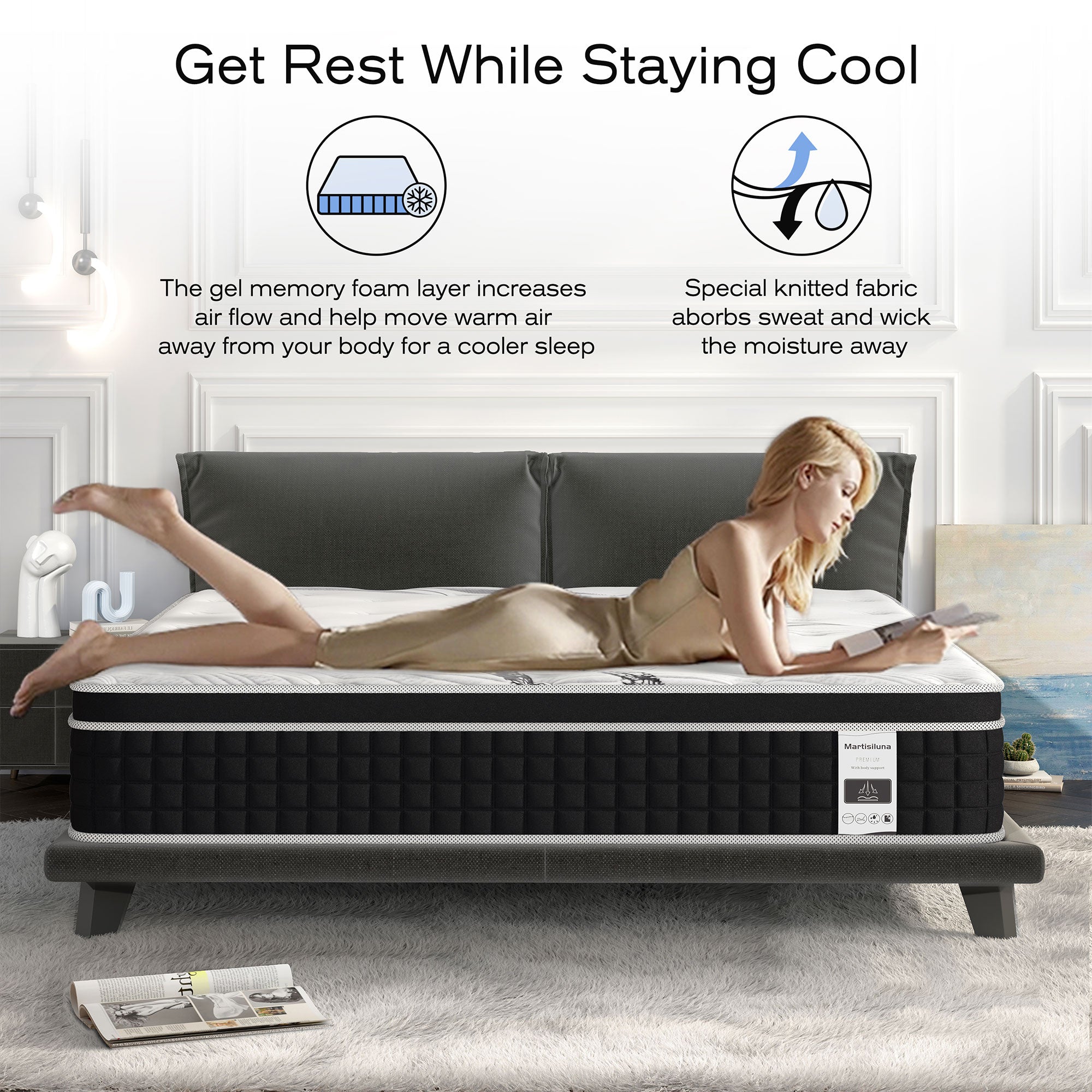 10.5 In Hybrid Gel Memory Foam Mattress with Coil Innerspring, Twin (Used) - VMInnovations