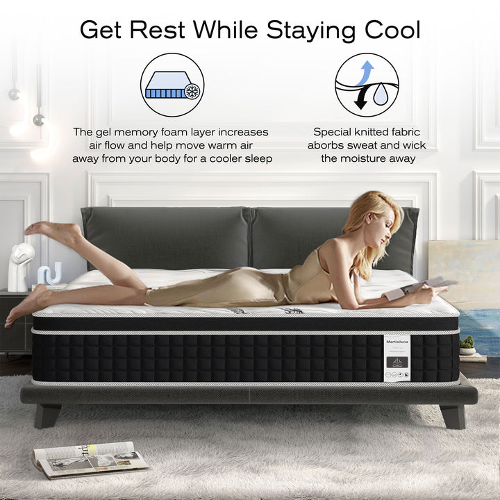 10.5 In Hybrid Gel Memory Foam Mattress with Coil Innerspring, Twin (Used)