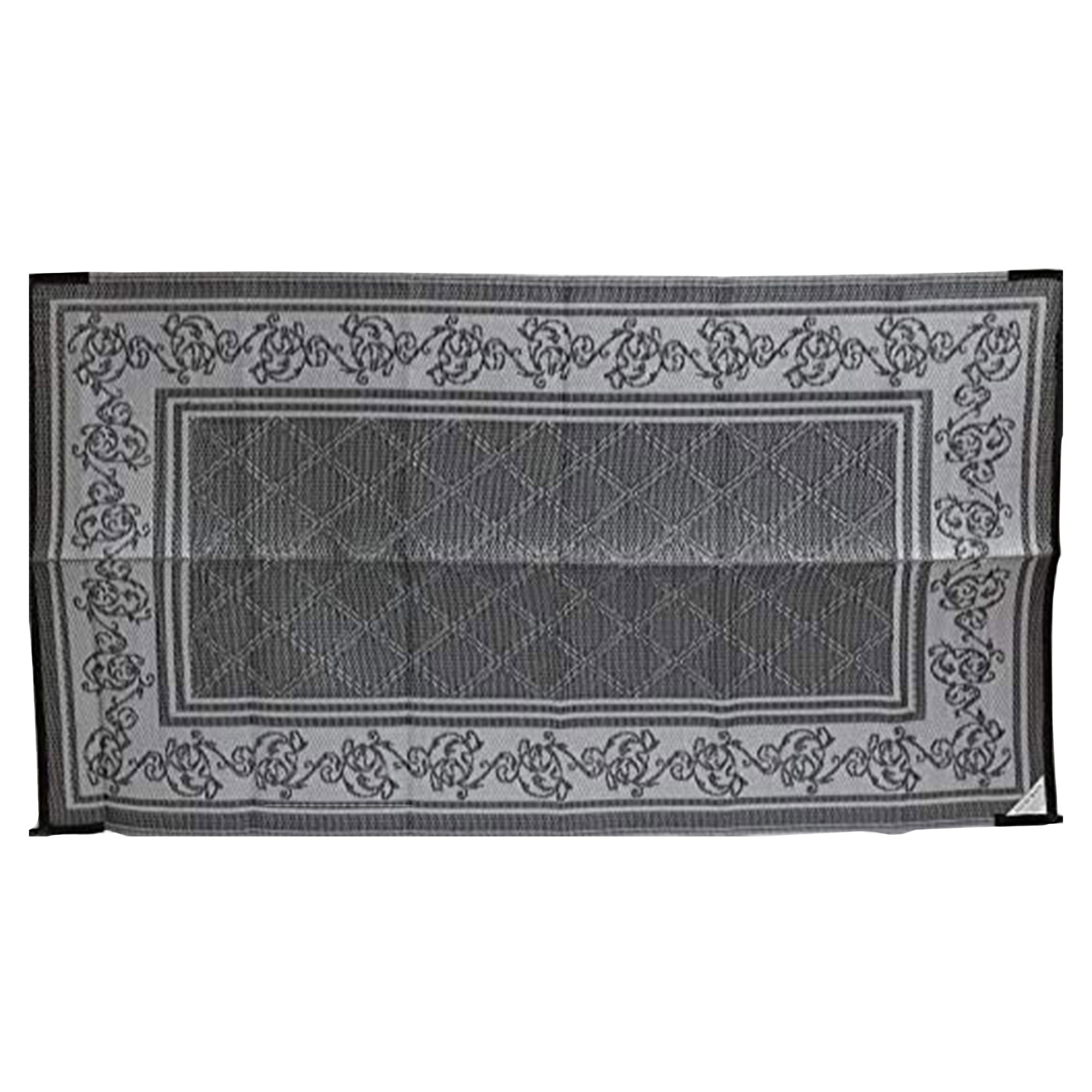 Reversible Outdoor Mat for Patios and RVs, Grey Vine (Open Box) - VMInnovations