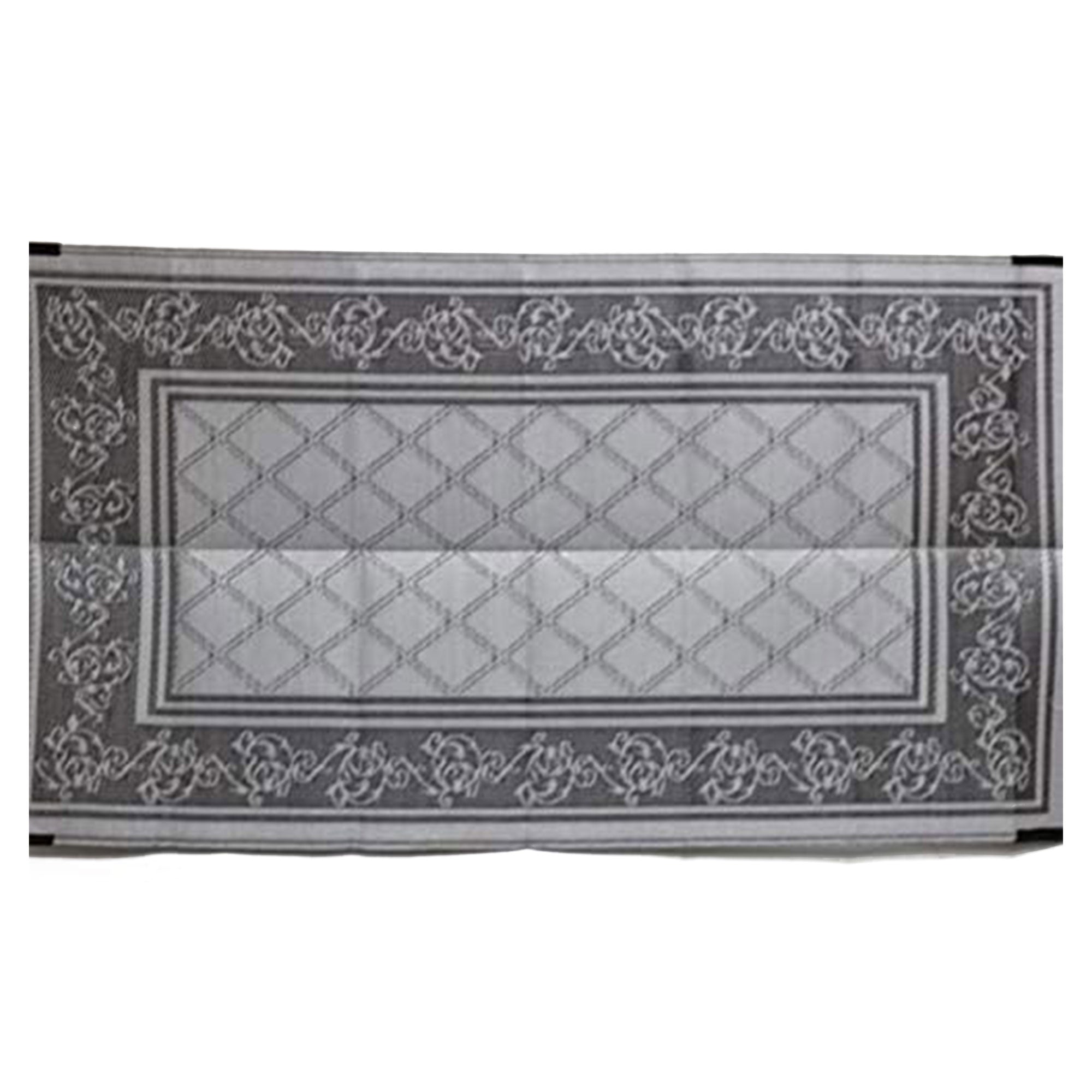 Reversible Outdoor Mat for Patios and RVs, Grey Vine (Open Box) - VMInnovations