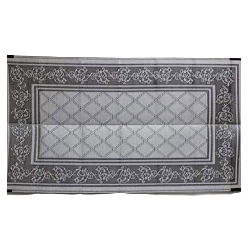 Reversible Outdoor Mat for Patios and RVs, Grey Vine (Open Box)